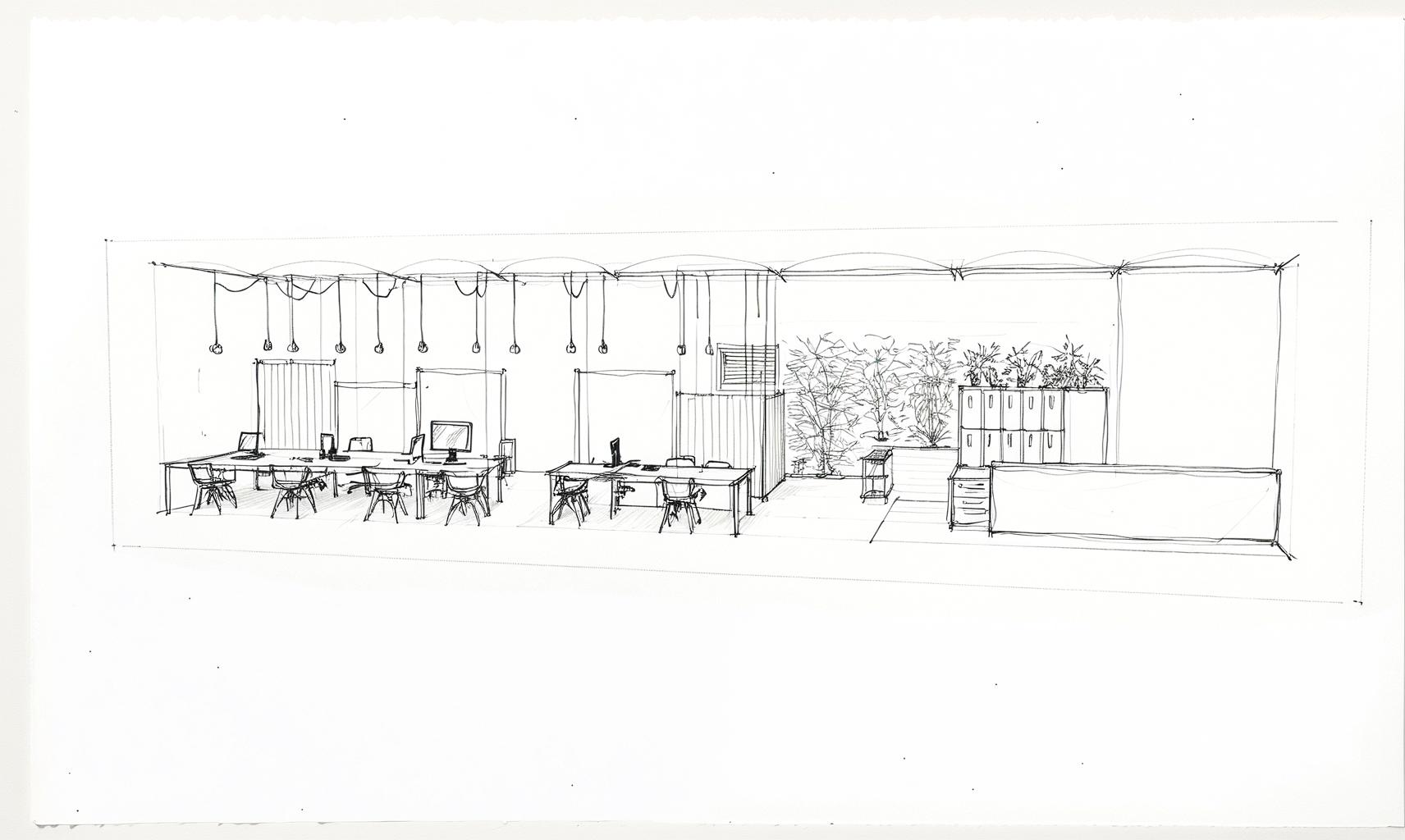 Architectural sketch of the ZI8 workspace